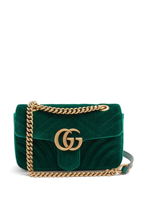 gucci velvet green|Gucci velvet marmont mini.